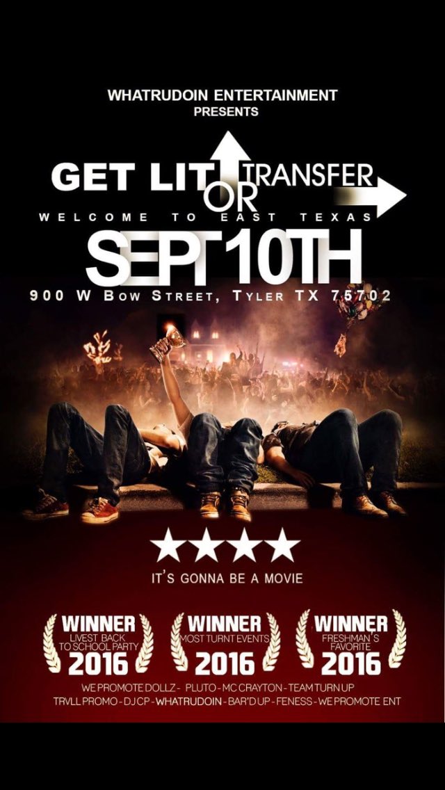 BigTevCEO's tweet photo. #GetLitOrTransfer Sept. 10th #TJC17 #TJC18 #SFA19 #SFA20 #JCC19 #JCC20 #TexasCollege 😈🎯🍾 https://t.co/kPHDFonLOm