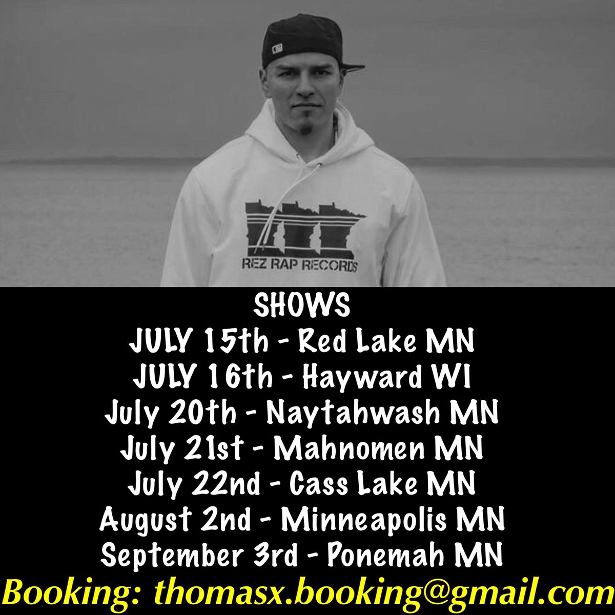 ChiefThomasX's tweet photo. Show Dates #RezRap https://t.co/sBJdQLNigo