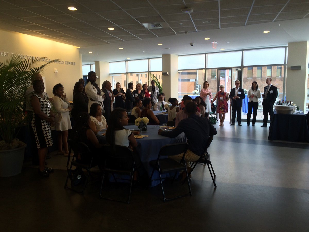 STEP-UP students, our future physicians- enjoying a reception for them at Jefferson.