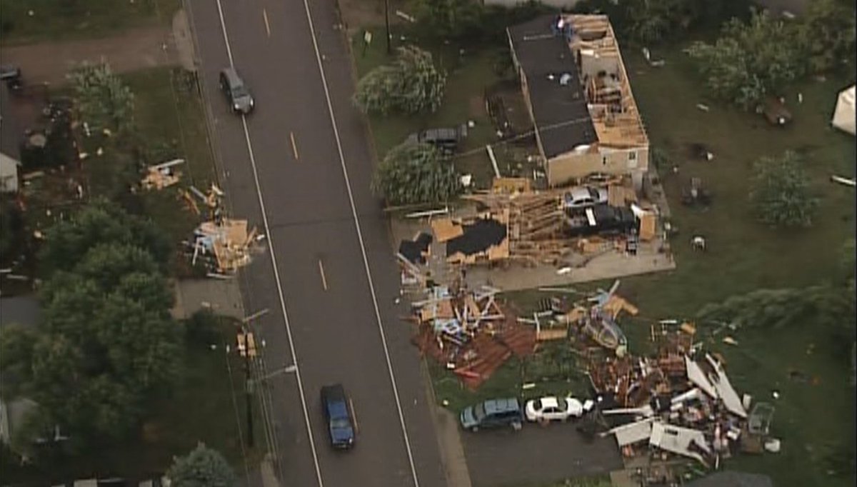 Aerial shots of tornado damage in Watkins, MN FOX 9 Scoopnest