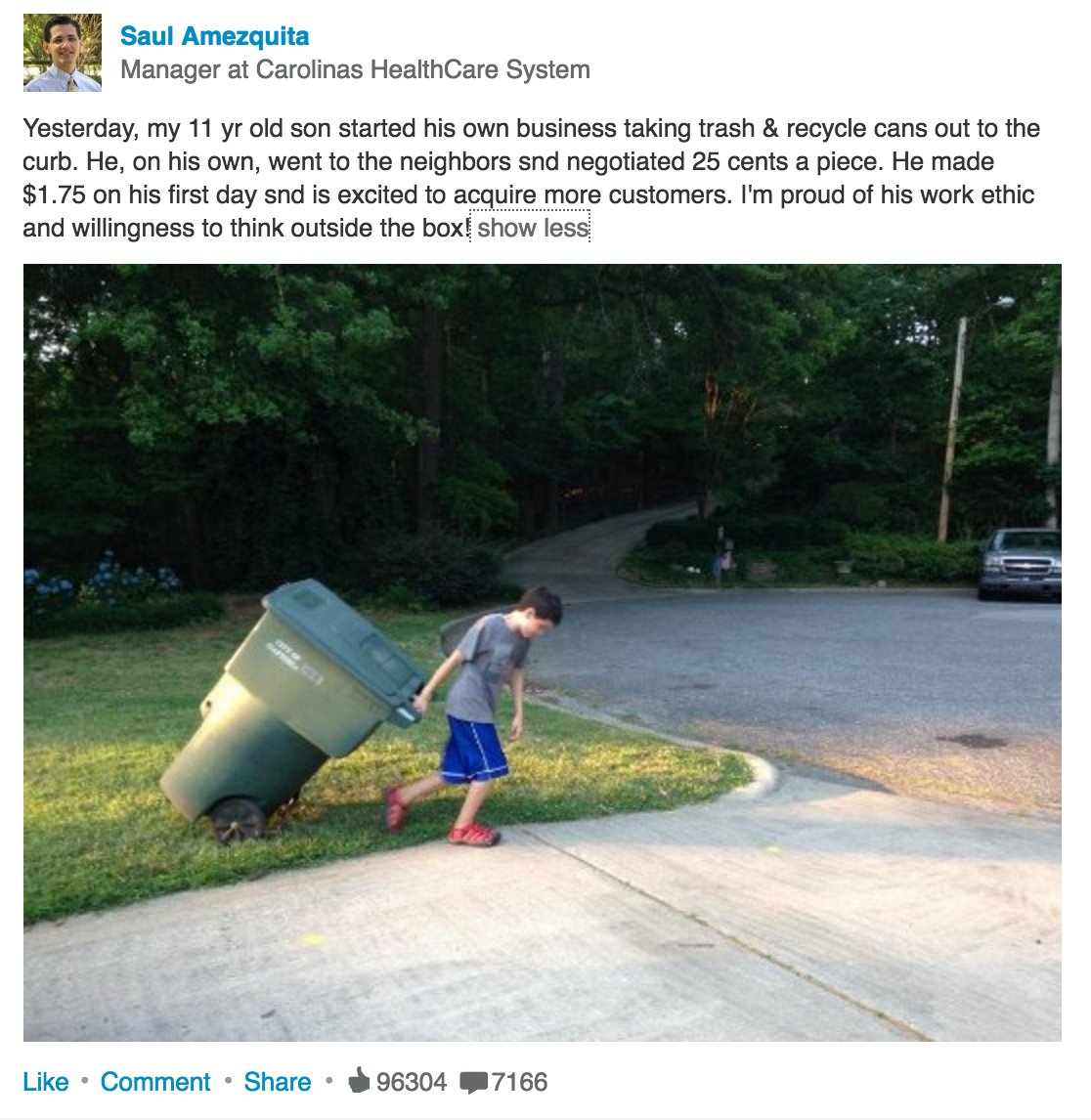 ScottSandalow's tweet photo. . @SarahLerner #AnotherOne, with over 96K likes!
#LinkedInViral #TrashPrince https://t.co/RUTUduxnoB