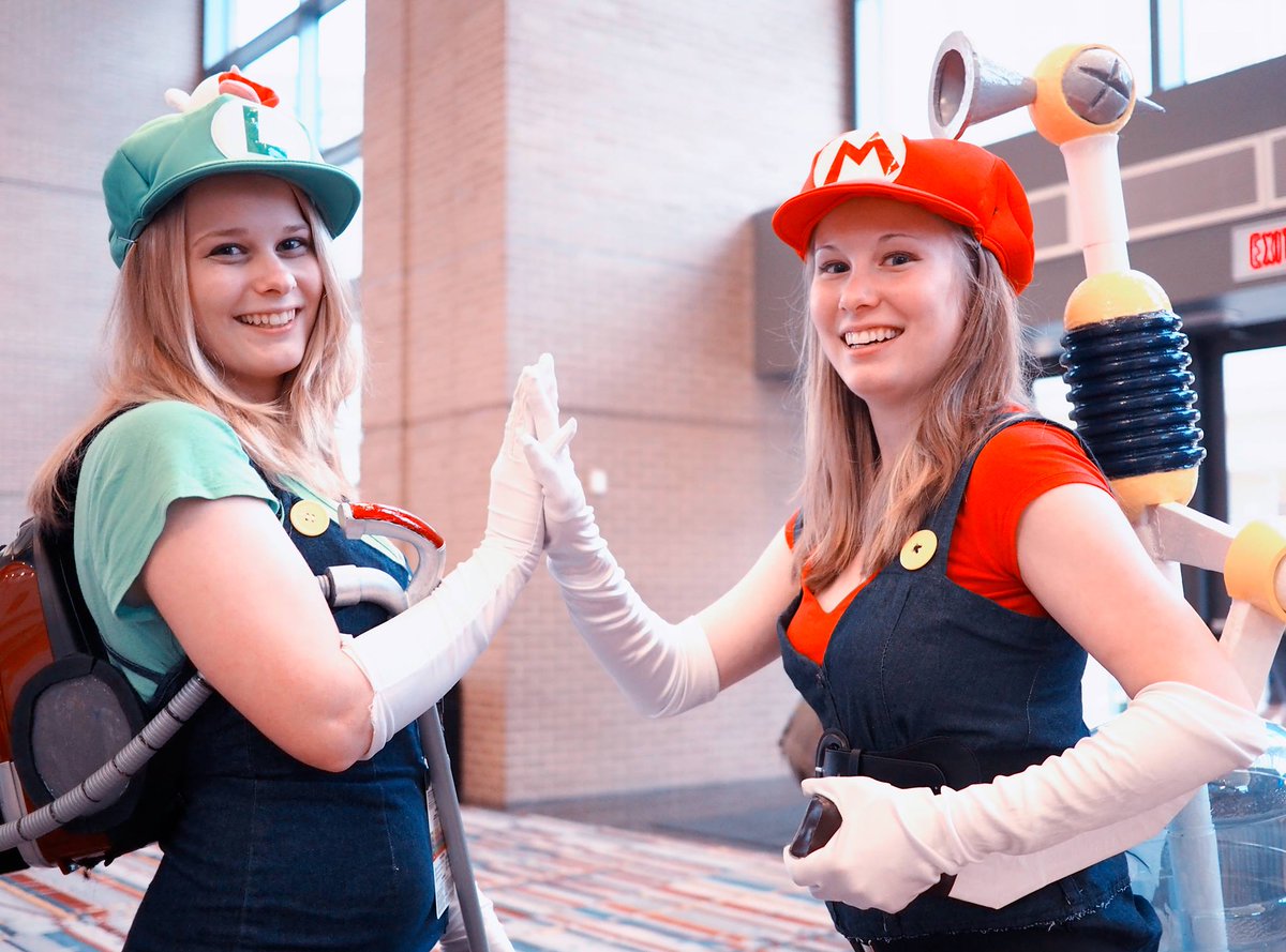 _Babbling_Brook's tweet photo. My sister and I got to cosplay together, Super Mario Sunshine and Luigi's Mansion were our favorites. #CTCon2016 https://t.co/KAUmLna4RT