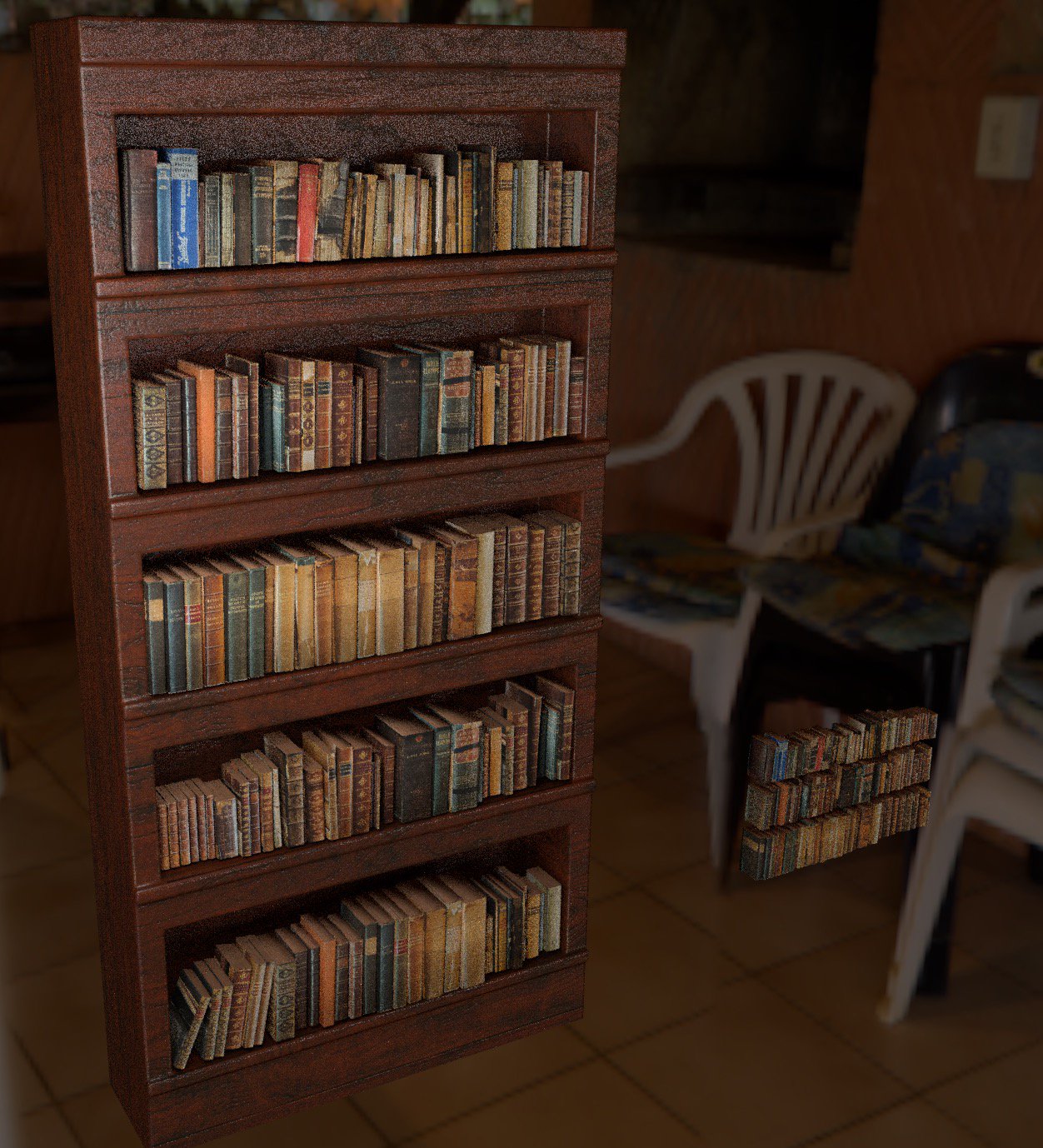 忘却野 やっと終わった 更にこれを本棚数十架分ランダムに手動配置するわけだが 原点の位置が底面の奥にあるととても配置しやすい Blender d T Co Llvw5s6wcp Twitter