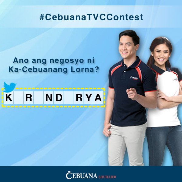 kaCebuana's tweet image. Sagutin at I-re tweet ang aming question of the day para sa chance manalo ng P1,000! #CebuanaTVCContest