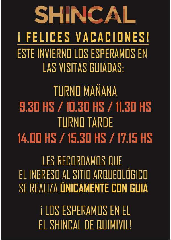 ElShincalArg's tweet photo. Gracias por visitarnos! Gracias por #VivirShincal.
En estas vacaciones ¿Te lo vas a perder?
¡Te esperamos! https://t.co/utA0wAZoTM