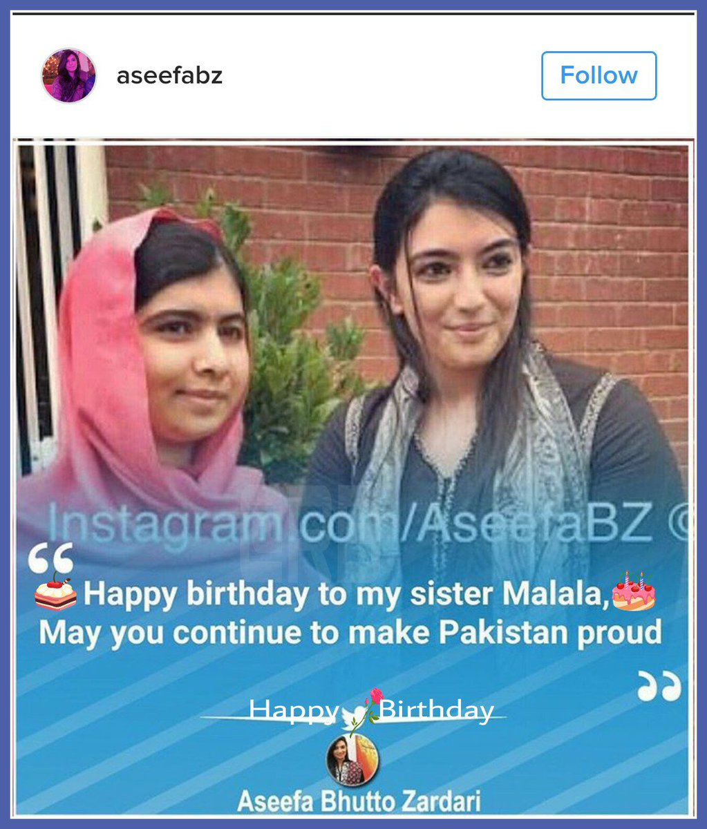 RidaBaloch's tweet photo. @AseefaBZ wishes best to #MalalaYousafzai on her birthday... 🎈🎉🎈
#12July2016 🎈🎉🎈 https://t.co/lemklEAXjm