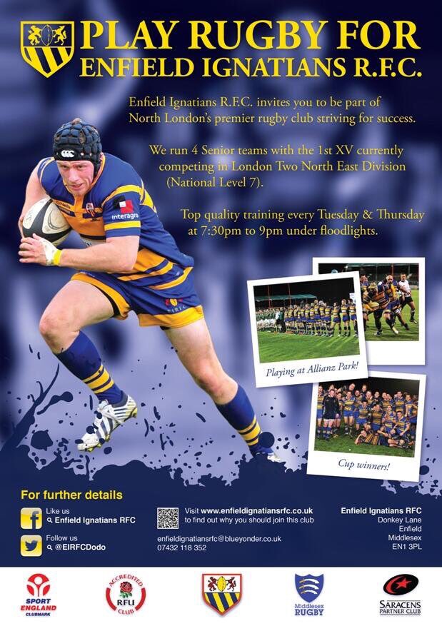 EIRFCDodo's tweet photo. Please RT: 
New Senior Players of all abilities welcome! 
Training every Tuesday &amp; Thursday. 1930 to 2100 
#EIRFC 🏉 https://t.co/4JoNDG63AX