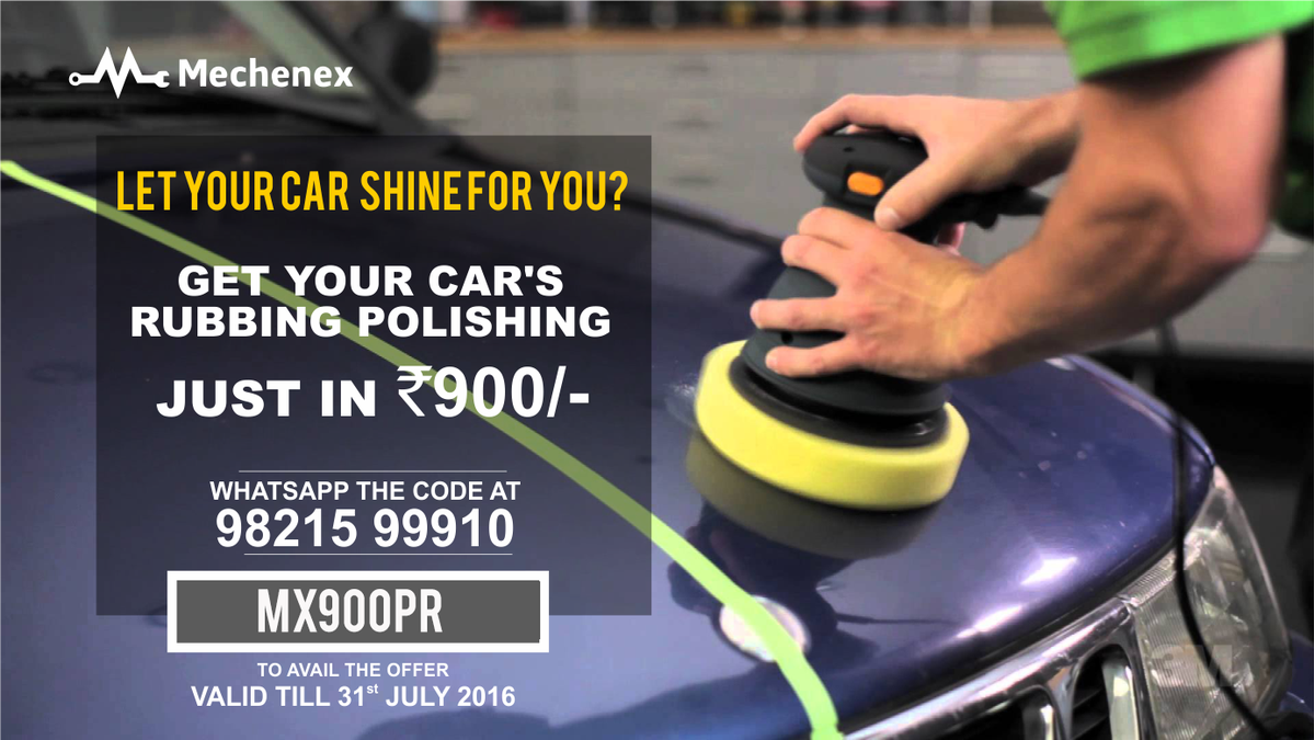 mechenex's tweet photo. Get A Showroom Shine,Every Time! Rubbing &amp; Polishing @ INR 900
Whatsapp MX900PR To 9821599910 To Activate The Code. https://t.co/Lue6nuX2E2