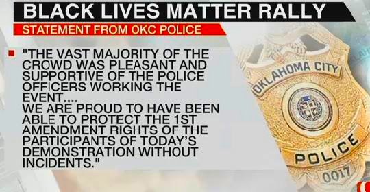 darlajane's tweet photo. .@OKCPD issues statement on peaceful #BlackLivesMatterOKC rally https://t.co/28NypG0ynM #BLMOK2016 https://t.co/YjBCQ2XKHp