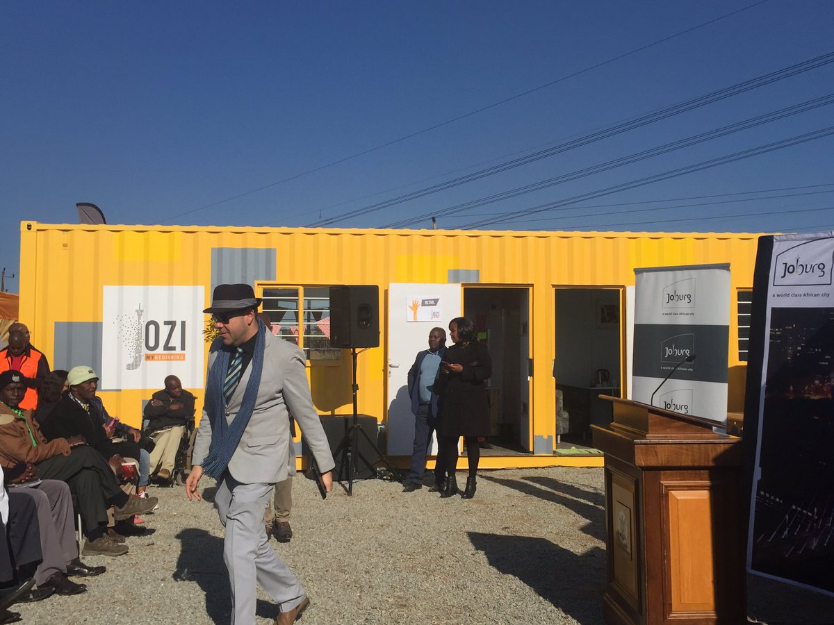 CityofJoburgZA's tweet photo. #MayorTau unveiling
the first #JoziMyBeginning Community Innovation Fund #MicroMall Site in Ivory park^TK https://t.co/Y06YyubBum