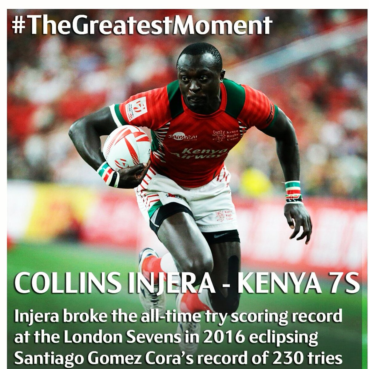 BE KENYAN! 

Visit worldrugby.org/greatestmoment and vote for #CollinsInjera.
#TheGreatestMoment 
#Kenya7s
#KOT
#Retweet