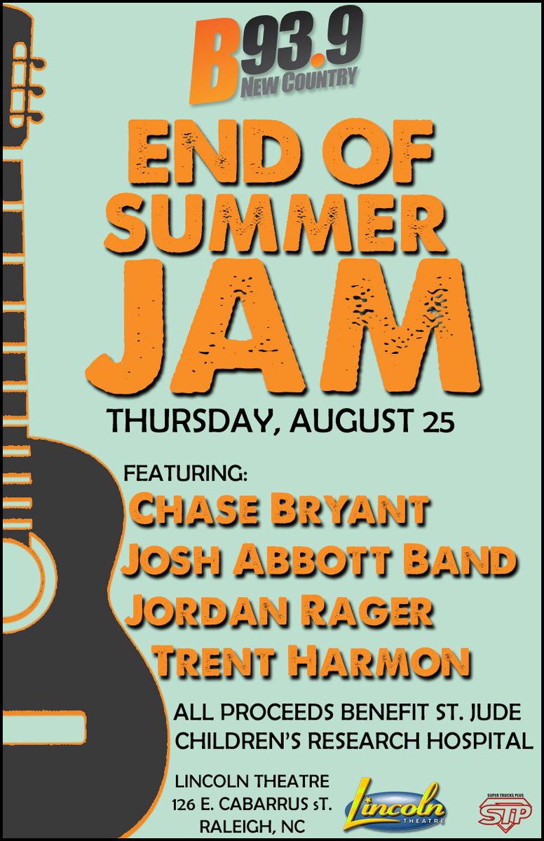 B939Country's tweet photo. #EndofSummerJam tickets are onsale! Only $9.39 a ticket! 
--> https://t.co/zKn3OTk7gu
Powered by: @Supertrucksplus https://t.co/NoKgy07ReR