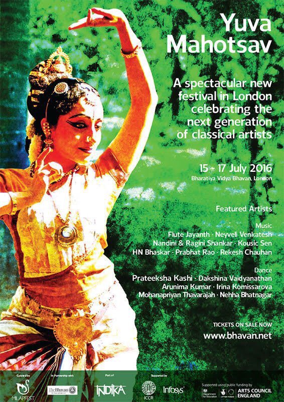 15-17 July: Yuva Mahotsav Festival ft. Flute Jayanth, Nandini &amp; Ragini Shankar, <a href="/dprabhatrao/">Prabhat Rao</a> &amp; more at <a href="/BhavanLondon/">The Bhavan</a>