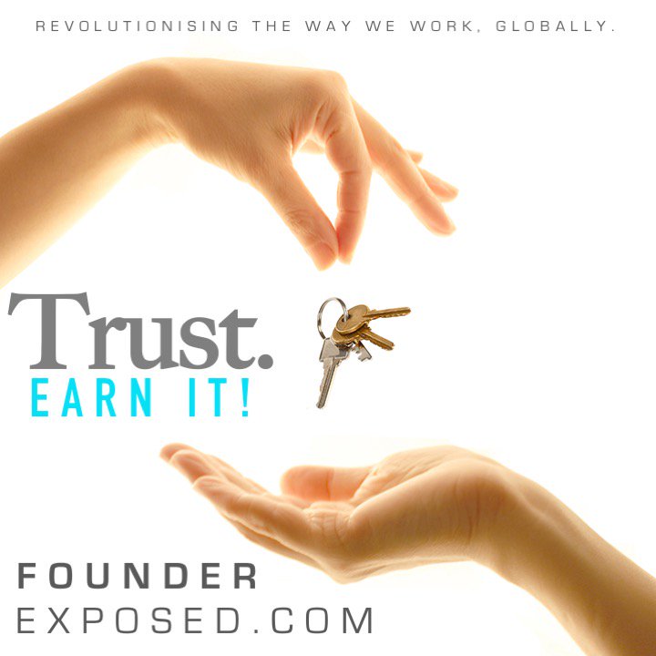 FounderExposed's tweet photo. Trust is not bought, nor given, its earned! - @ThinkFresh_ in partnership with https://t.co/YTA86WUM3X https://t.co/yWpbT7zNZi
