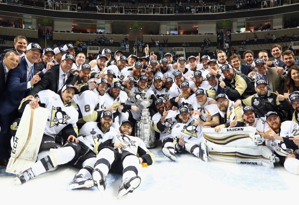 NHL's tweet image. Hey @Penguins fans, are you still celebrating the 2016 #StanleyCup Championship one month later?