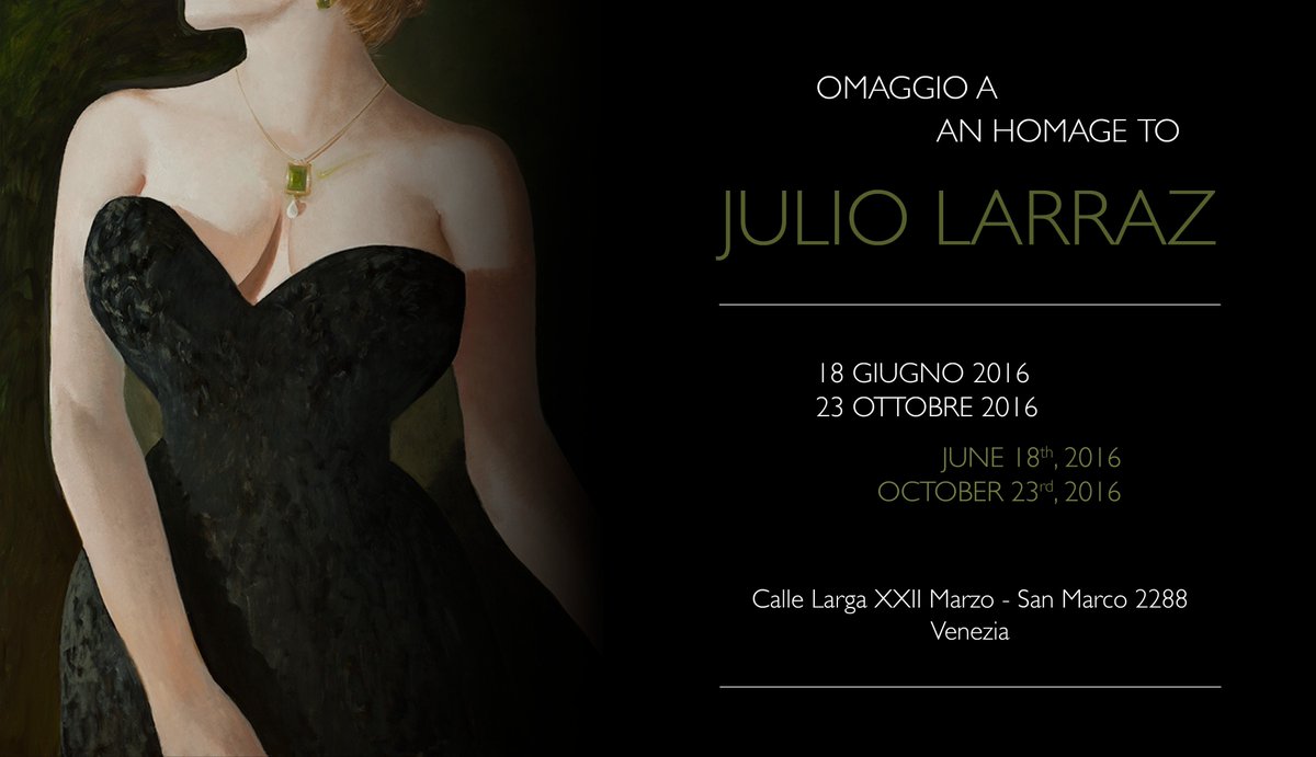 continiarte's tweet photo. "An Homage to Julio Larraz" / 18th June - 23rd October, 2016 at Contini Art Gallery in Venice #JulioLarraz https://t.co/UsPIbfoTbr