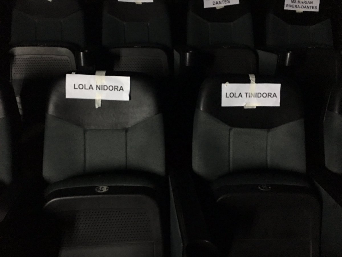 EatBulaga's tweet photo. Reserved seats for the Lolas :) #IYAMTheGrandPremiere https://t.co/JBR7wmJqWW