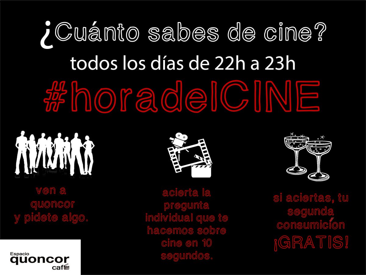 Ahora en #quoncor no te pierdas nuestra #HoradelCine todos los días de 22h a 23h. ¡Te esperamos! @somosmalasana