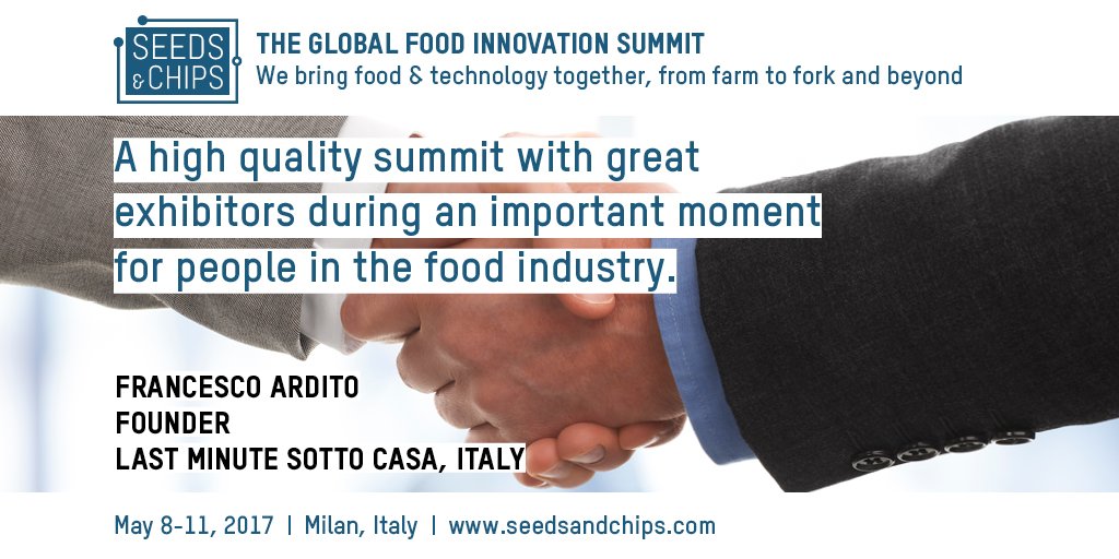 SEEDSandCHIPS's tweet image. Save the date: #SaC17 May 8-11, Milan #FoodTech #FoodInnovation #AgTech #InternetOfFood