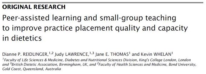 Peer-assisted learning increases #placement capacity &amp; possibly improves learning experience
onlinelibrary.wiley.com/doi/10.1111/17…