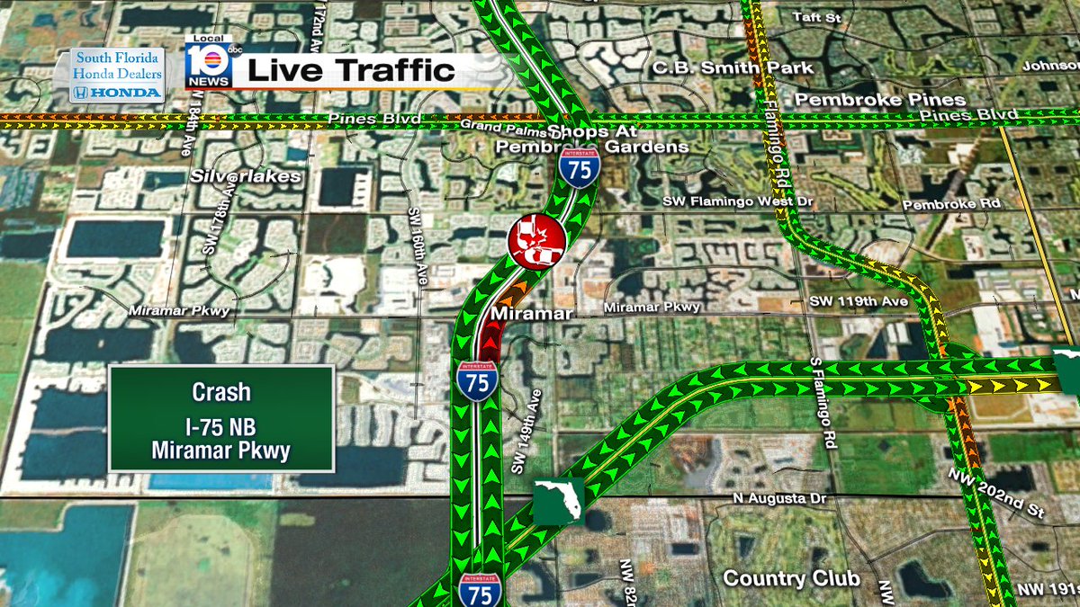 Crash on I-75 NB and Miramar Pkwy #TRAFFIC #MIAMI https://t.co/w71YRfDo5W