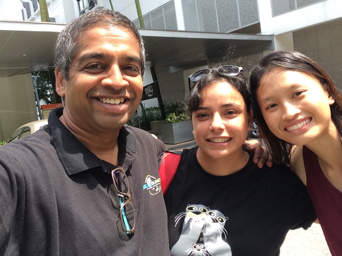 Katrina Fernandez, amazing farmer-scientist &amp; 13th IOC org comm. She hunts down wilderness wireless to Telegram us!