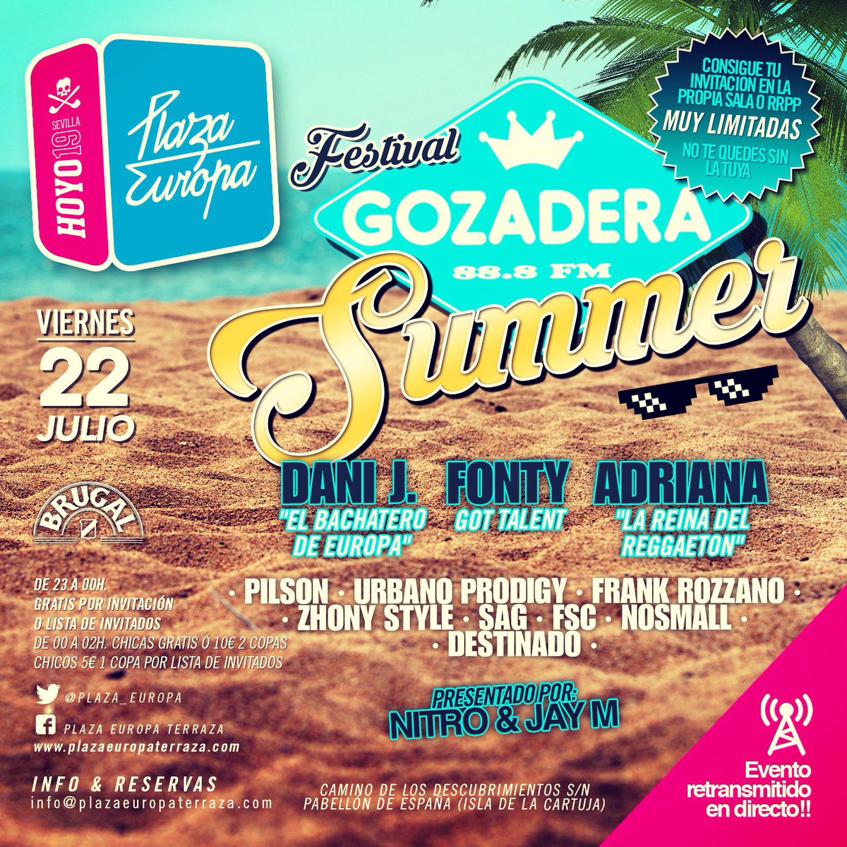GENTE DE SEVILLA, nos vemos el dia 22 en plaza europa sevilla, en el festival "LA GOZADERA"  te lo vas a perder?
