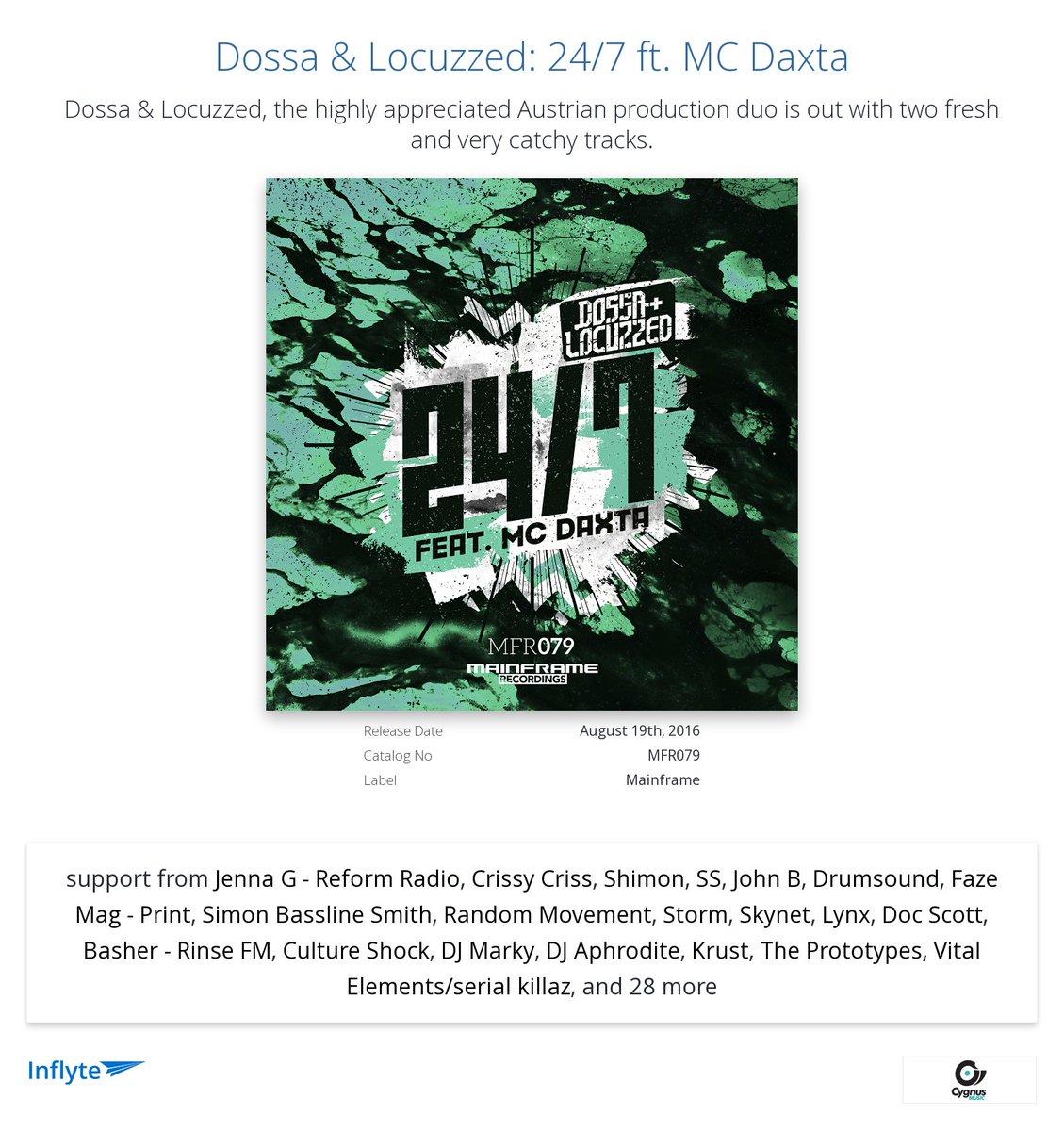 CMPR (@cmprmusic) on Twitter photo Tons of great feedback coming in for the forthcoming <a href="/MainframeRecs/">Mainframe Recordings</a> release with Dossa & Locuzzed Ft. MC Daxta. Tons of great feedback coming in for the forthcoming <a href="/MainframeRecs/">Mainframe Recordings</a> release with Dossa & Locuzzed Ft. MC Daxta.