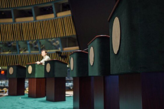 DON'T MISS IT: The stage is set for the #UNSG candidate's historic #AJUNDebate tonight 6EST. #Helen4SG #She4SG