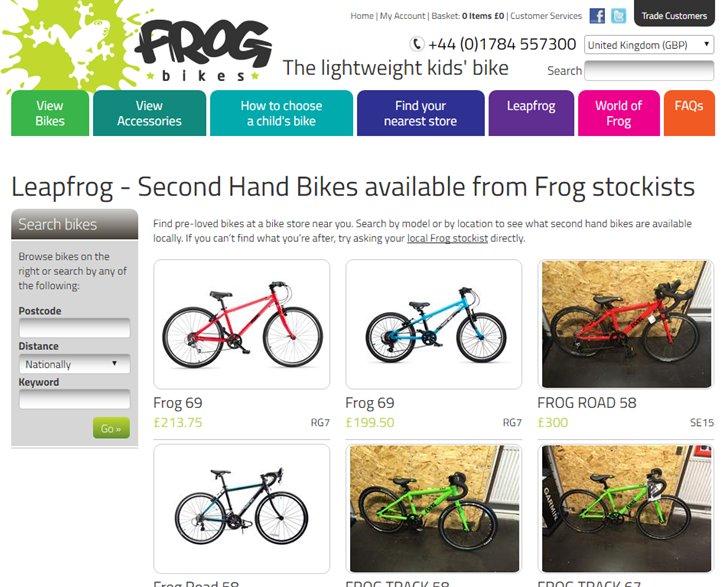 frog second hand bikes