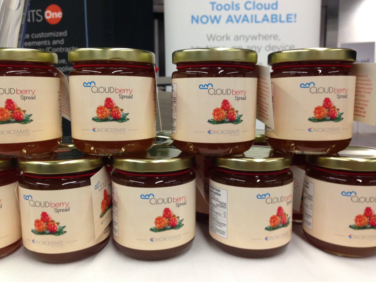 Far and away the best #swag at the National Family Law Program in St.John's <a href="/DivorceMate/">DivorceMate Software</a>. Nfld "Cloud"berry spread!