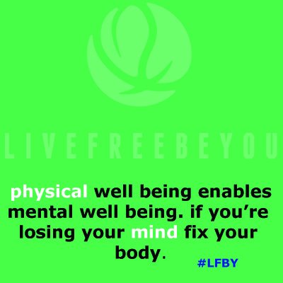 livefreebeyou's tweet photo. It's mythology to believe we can just decide to change our mindset, when we don't feel well. #LFBY #wellbeing https://t.co/l9I1D289Uy