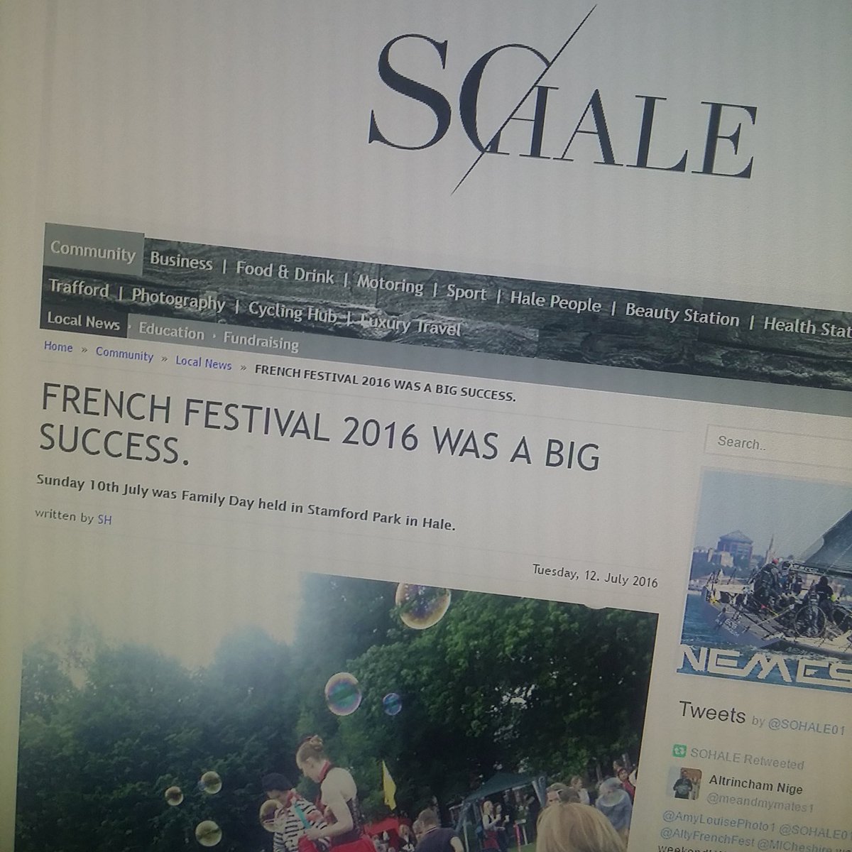 Check out the fab article about the festival in @SOHALE01 so-hale.co.uk/local-news/119… #Altrincham #Hale #festival