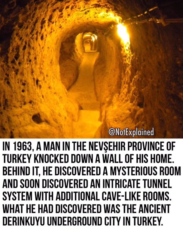 at_conspiracy's tweet photo. Ancient derinkuyu underground city in Turkey https://t.co/0iFs83cSRG