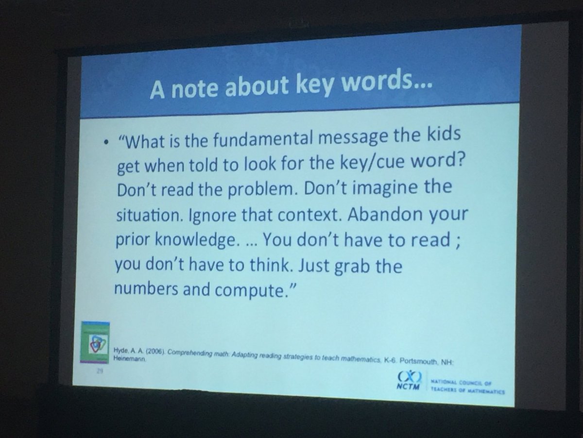 Are you still teaching key words for problem solving? If so, read this... #NCTMinst #huskychat