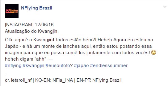 NFlyingBR's tweet image. [NSTAGRAM] 12/06/16
Atualização do Kwangjin.

#nflying #kwangjin #eusoufofo? #japão #endlesssummer