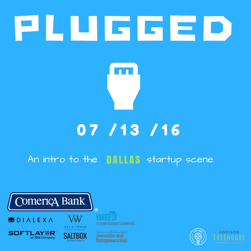 innovationutd's tweet photo. TOMORROW: Get an exclusive intro to the #Dallas #startup scene at @theDECtx https://t.co/bO0fSdr46O #GetPluggedDFW https://t.co/IzZ7nL94eE