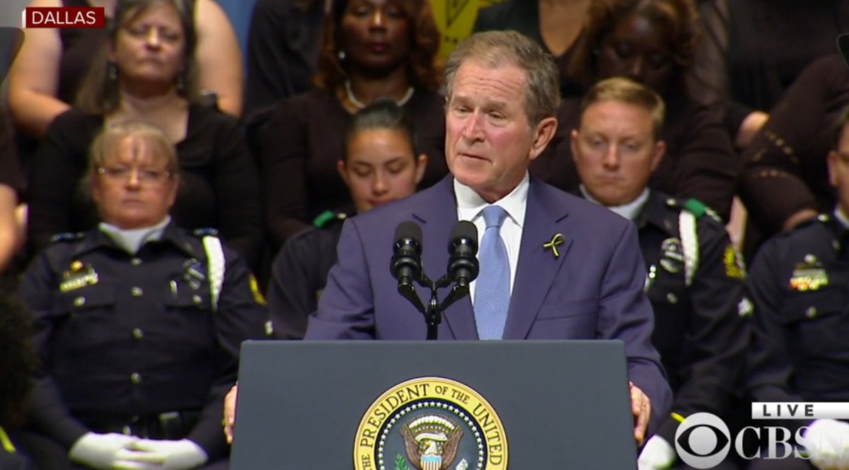Bush in Dallas: "We do not want the unity of grief. We do not want the unity of fear. We want the unity of hope.”