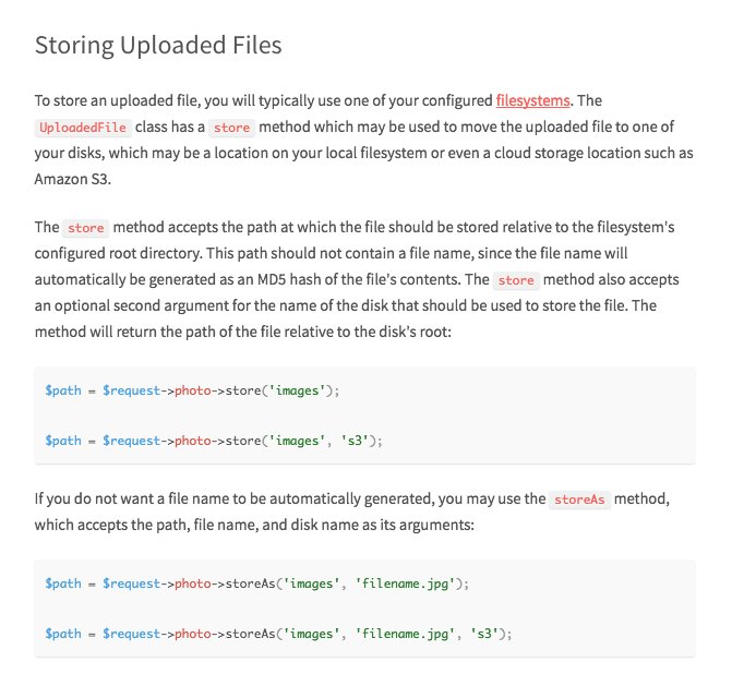 taylorotwell's tweet image. Storing uploaded files much easier in Laravel 5.3. Documentation driven development.