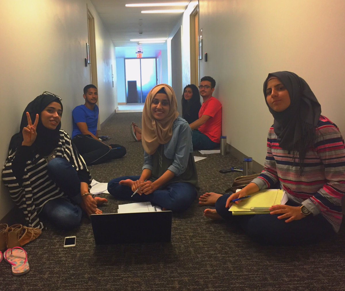 UMassIYLEP's tweet photo. Presidential campaign simulations are in full swing. Team Trump is deep in strategy discussions #hallwaywall #iylep https://t.co/Li2hwb0q7O