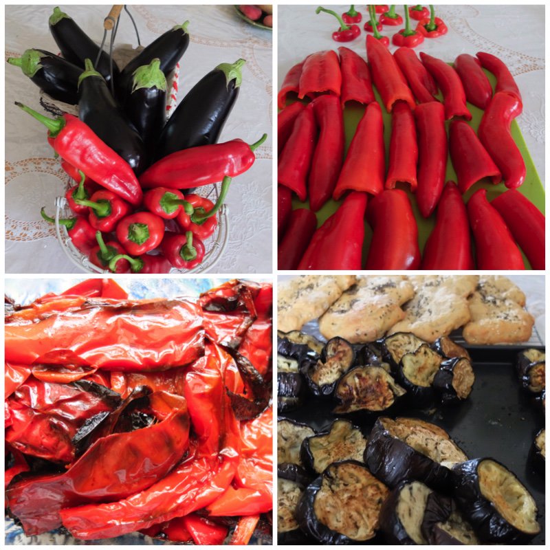 SimisKitchen's tweet photo. Today oven baked #peppers, #aubergine & #barbari (an Iranian bread). Energy saving #batchbaking #persianfood https://t.co/d67uEpdk1E