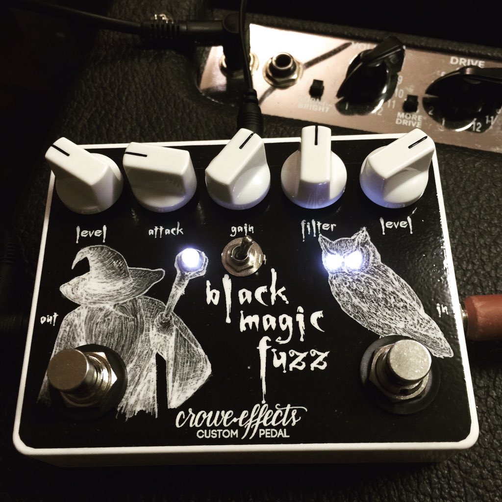 CroweEffects's tweet image. New Custom Black Magic Fuzz - sounds SIIIICK! Art by my wife and logo by @inkandmatter #custom #pedals #croweeffects