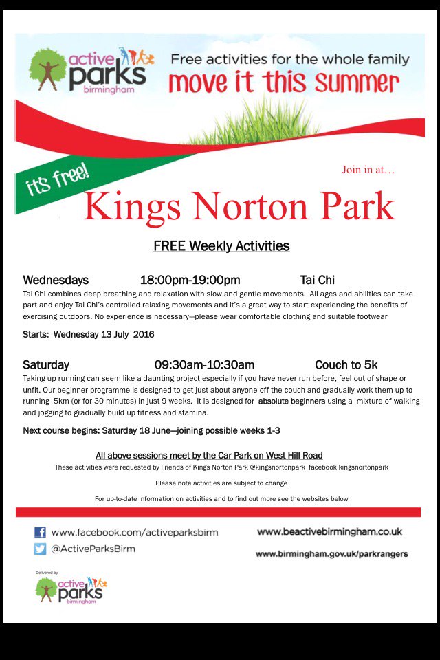 Great activities going on down at Kings Norton Park, which is looking gorgeous this summer