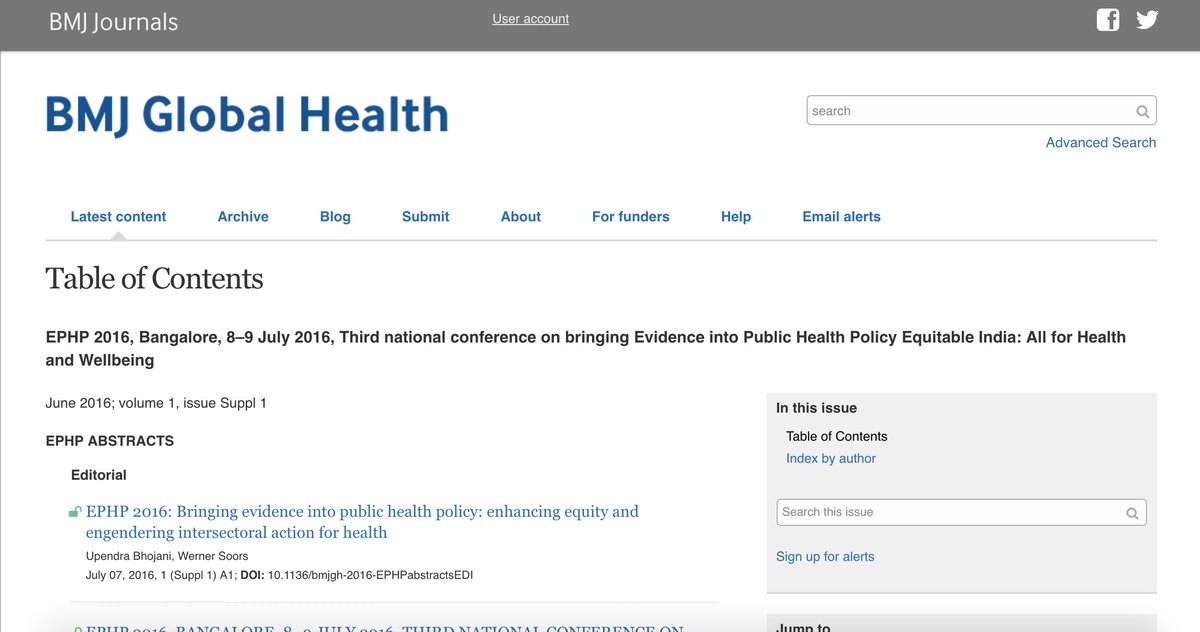 H_S_Global's tweet photo. From @GlobalHealthBMJ: #EPHP2016 Conference abstracts -  https://t.co/MYK62HC0pG https://t.co/VFapKNqJ2o