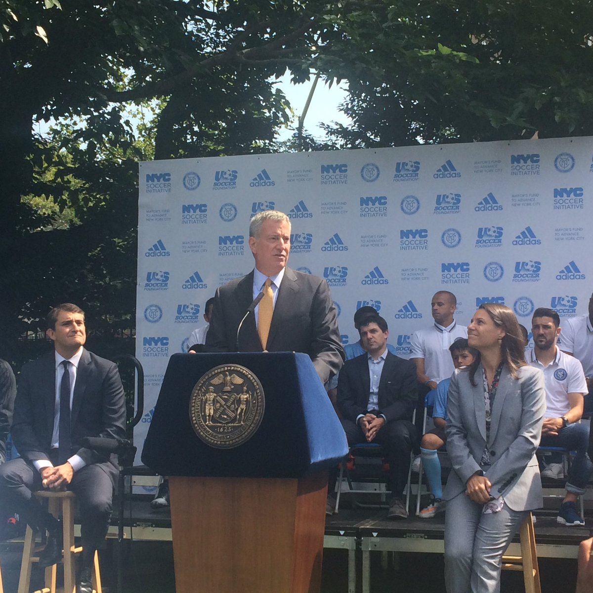 Live: Mayor de Blasio is at the Mill Brook Houses hosting an event to kick off a new soccer initiative