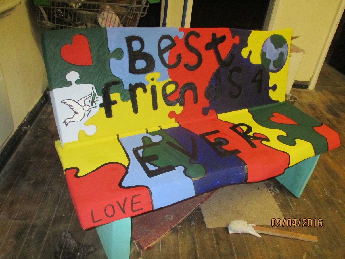 RoyTreeArt's tweet photo. #Recentwork Friendship benches for @RimroseHope School. RT if you know a school who might like some :) https://t.co/zqQuz0qKZk