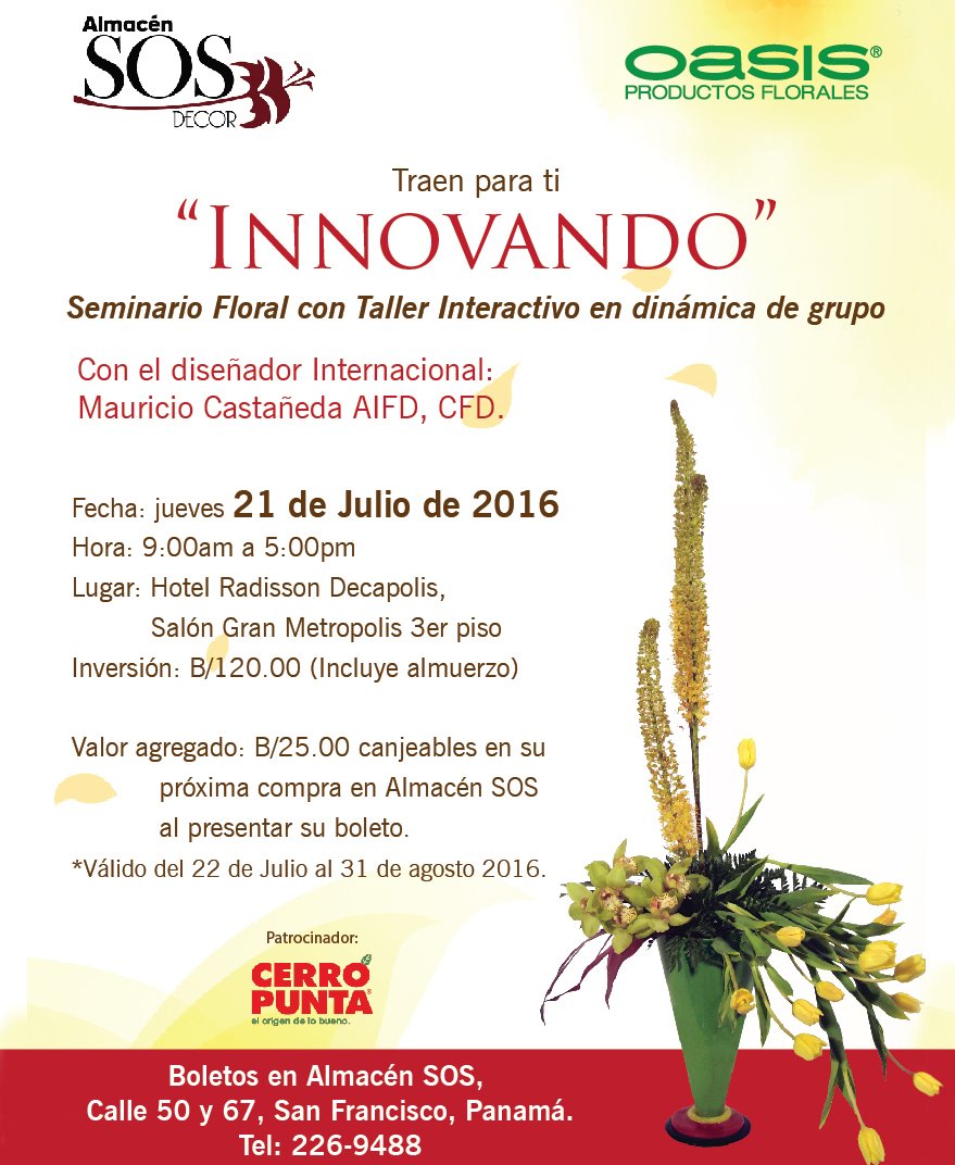MallTVPTY's tweet photo. ¡Innovando! Almacén #SOSDecor nos trae el seminario floral con taller interactivo en dinámica de grupo. ¡Participa! https://t.co/kq18szwNbS