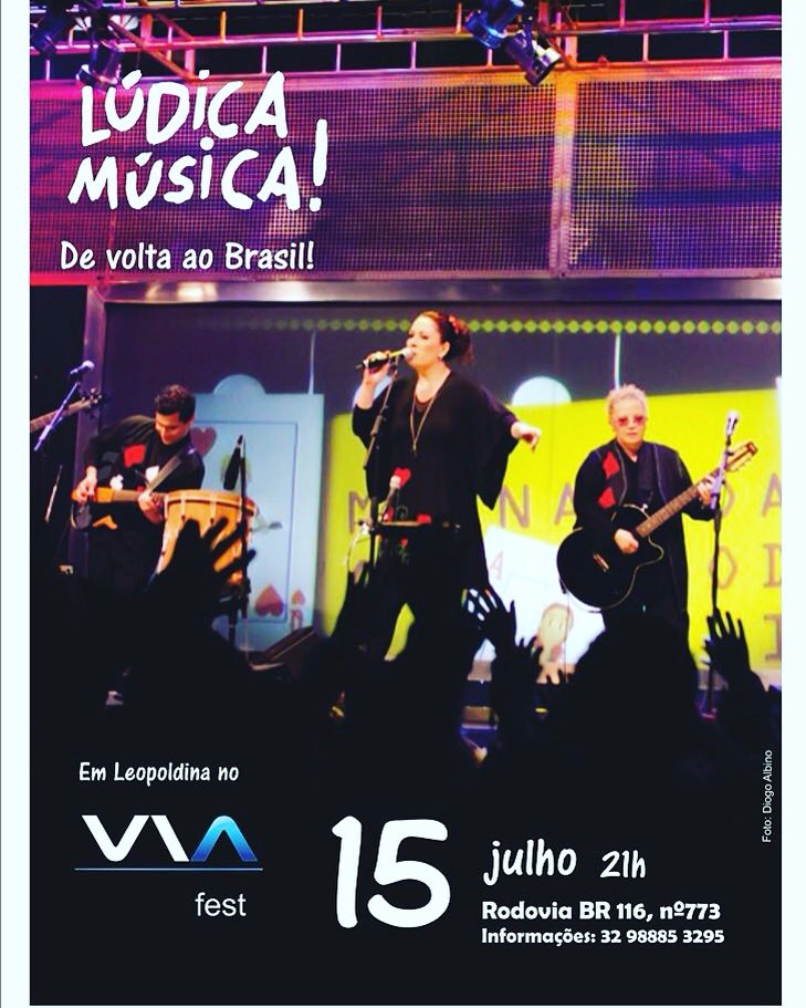 ludicamusica's tweet photo. Sexta vamos reencontrar o público de #Leopoldina no #ViaFest! #Lúdica25 #MPB #MPBoa #LúdicaMúsica
#DevoltaaoBrasil https://t.co/tRgGYYucTz