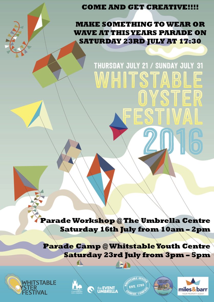 Join us at the official parade camp
workshop for kids to design and create something for the Seafood Parade!