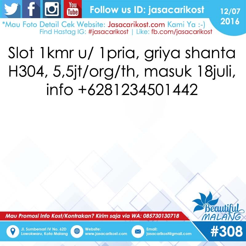 infokostmlg's tweet photo. Ayo yang cari Info Kost di Malang #jasacarikost #infokost #anakkost #kostmalang #malang #infokostMLG #infomalang https://t.co/87EmcVJqFZ